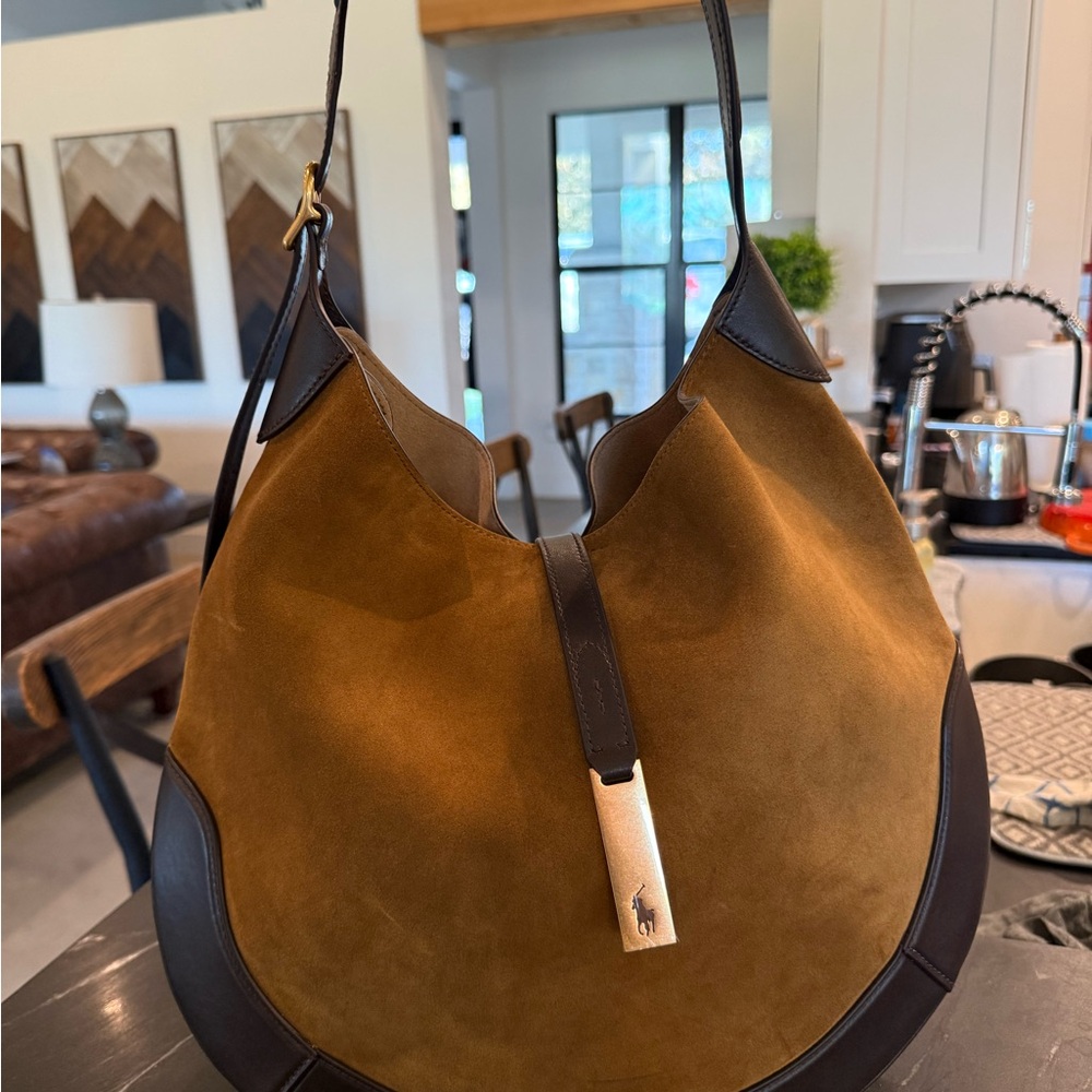 Large Polo ID Suede Bag